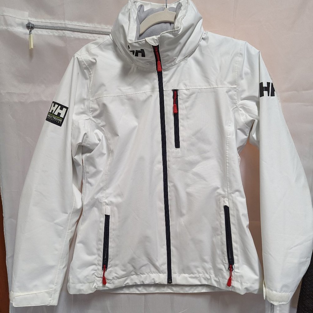 Helly Hansen Women's Crew Hooded Midlayer Sailing Jacket, White Size Small